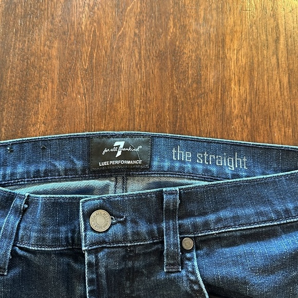 7 for all mankind men’s luxe performance the straight jeans size 34 worn once - Picture 2 of 7